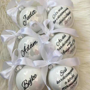 Karácsonyi üveggömb szett 6DB