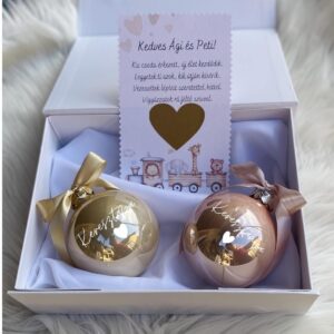 Keresztszülő felkérő karácsonyi gömb