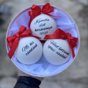 Karácsonyi üveggömb szett 3DB