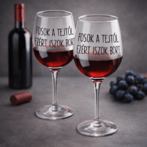 Egyedi borospohár