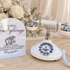 Telefonos audio vendégkönyv fehér